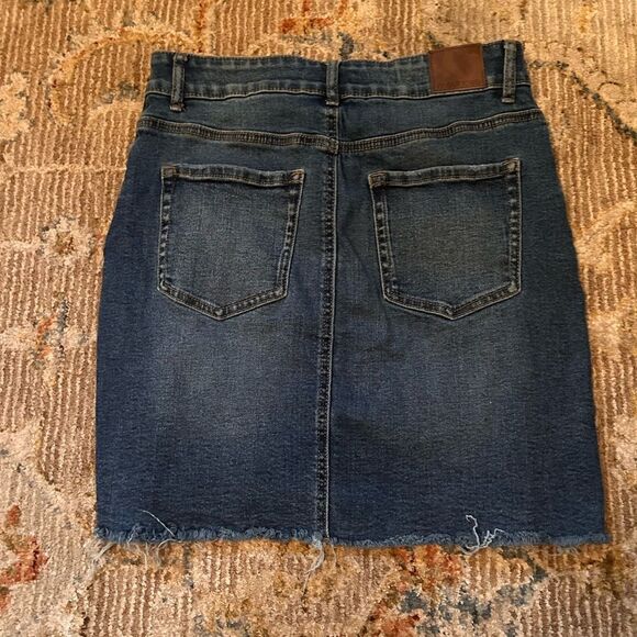 Denim Distressed Skirt - Picture 7 of 7